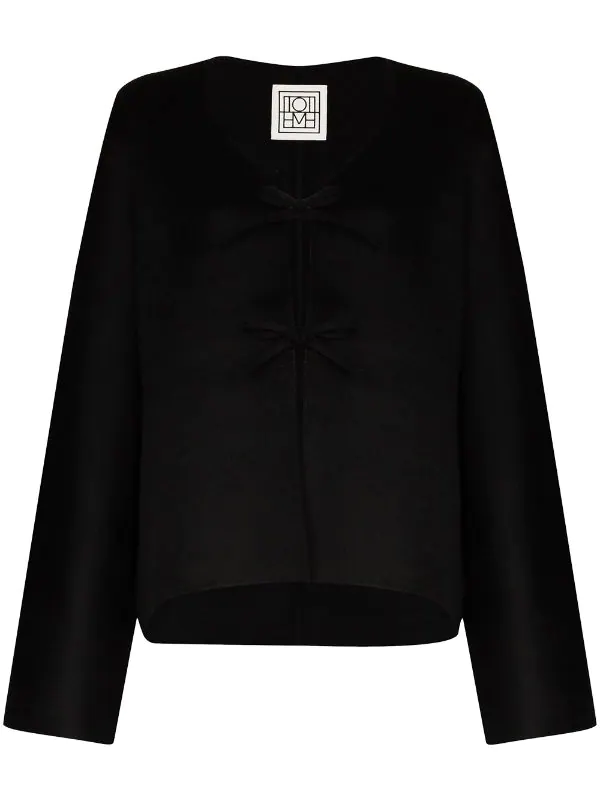 Cheap ✔️ X Browns 50 Tie-front Long-sleeve Cardigan By Totême ⌛