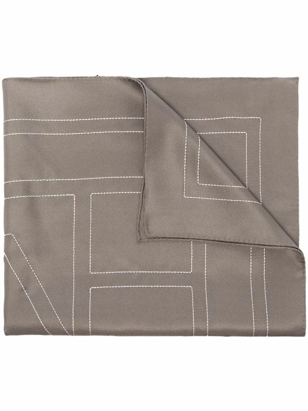 Cheapest 🧨 Monogram Embroidered Scarf By Totême 😀 1 Cheapest 🧨 Monogram Embroidered Scarf By Totême 😀