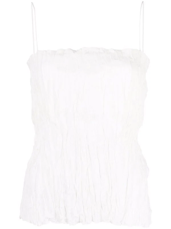 Hot Sale 😉 Wrinkled-effect Silk Top By Totême 😀
