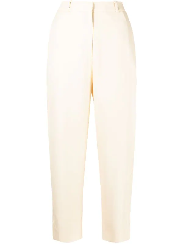 Best reviews of 👏 Tapered-leg Cropped Trousers By Totême 🔥