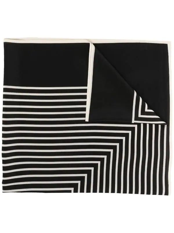 Coupon 😀 Stripe-print Silk Scarf By Totême 👏