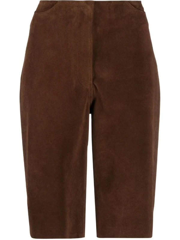 Budget 🔔 Knee-length Leather Shorts By Totême 🔔