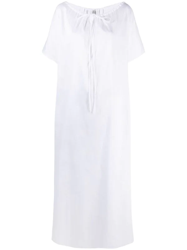 Cheapest 😀 ( Positively Conscious ) Tie-front Midi 👗 Dress By Totême 😉