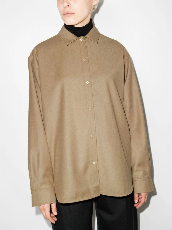 Cheapest 👍 Dropped Shoulders Flannel 👕 Shirt By Totême 🔔 2 Cheapest 👍 Dropped Shoulders Flannel 👕 Shirt By Totême 🔔 - Image 2