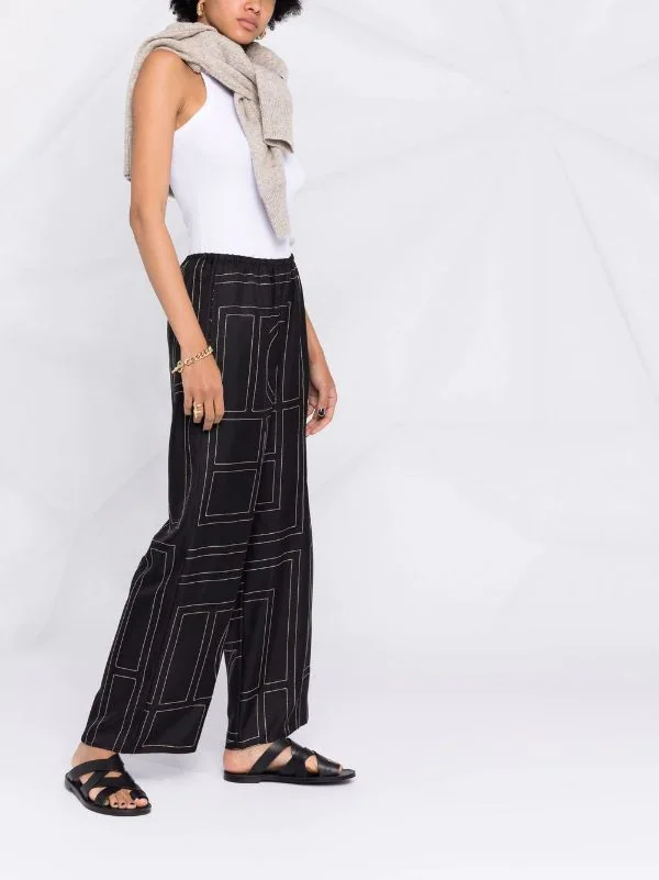 Hot Sale 😉 ( New Season ) Monogram Silk Pyjama Bottoms By Totême 🔥 6 Hot Sale 😉 ( New Season ) Monogram Silk Pyjama Bottoms By Totême 🔥 - Image 6