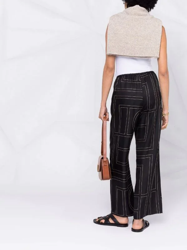 Hot Sale 😉 ( New Season ) Monogram Silk Pyjama Bottoms By Totême 🔥 4 Hot Sale 😉 ( New Season ) Monogram Silk Pyjama Bottoms By Totême 🔥 - Image 4