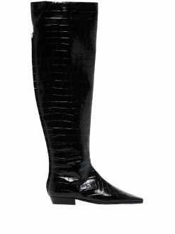 Wholesale 🧨 ( New Season ) Crocodile-effect Knee-high 🥾 Boots By Totême 🛒