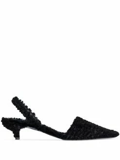 Best reviews of 🎁 ( New Season ) The Slingback Faux-shearling Pumps By Totême ❤️