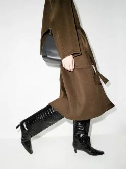 Flash Sale 😀 ( New Season ) The Wide Shaft Croc-effect 🥾 Boots By Totême 🎁 -Totême sale2022 17459196 37118707 600