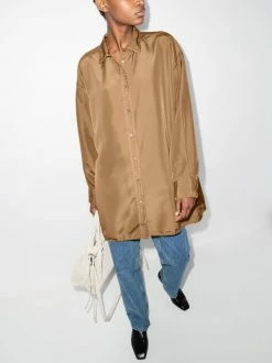 Best Sale ⌛ ( New Season ) Embroidered-edge Silk 👚 Shirt By Totême 😉 -Totême sale2022 17563785 39045696 600