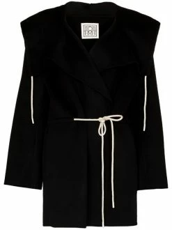 Discount 🔔 ( New Season ) Hooded Tie-waist 👚 Shirt 🧥 Coat By Totême 😉