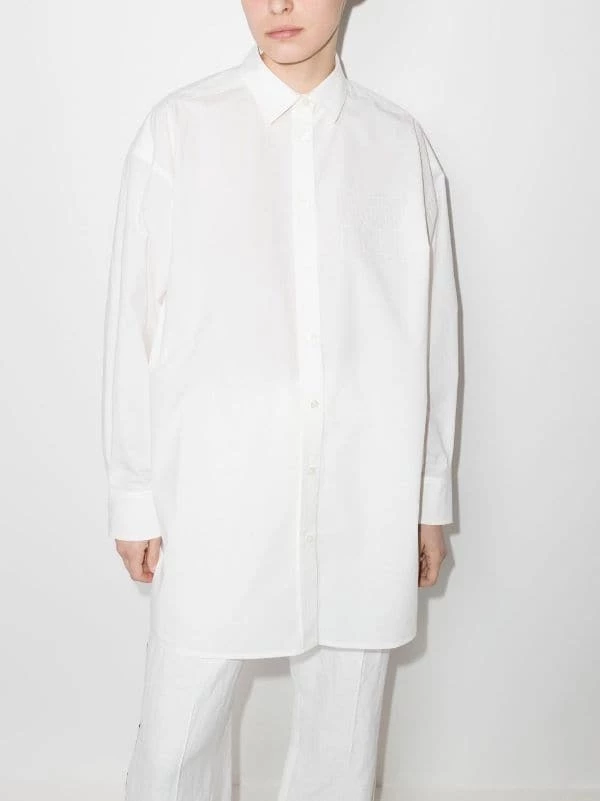 Cheap 🔥 ( New Season ) Drop-shoulder Cotton 👚 Shirt By Totême 🛒 2 Cheap 🔥 ( New Season ) Drop-shoulder Cotton 👚 Shirt By Totême 🛒 - Image 2