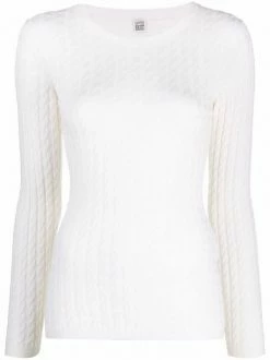 Best Pirce ❤️ ( New Season ) Cable-knit Wool Jumper By Totême 🥰