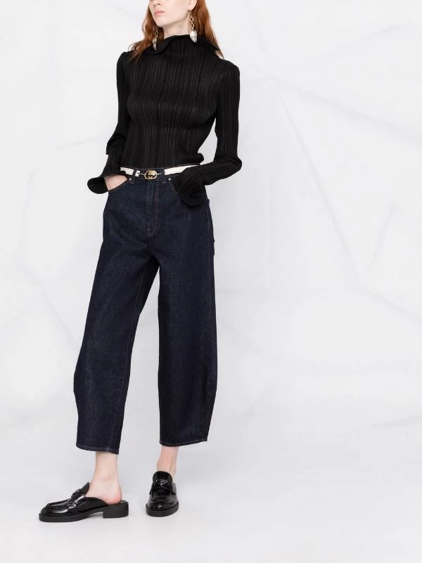 Best Sale 🧨 ( New Season ) Tapered Cropped 👖 Jeans By Totême ⌛ 6 Best Sale 🧨 ( New Season ) Tapered Cropped 👖 Jeans By Totême ⌛ - Image 6