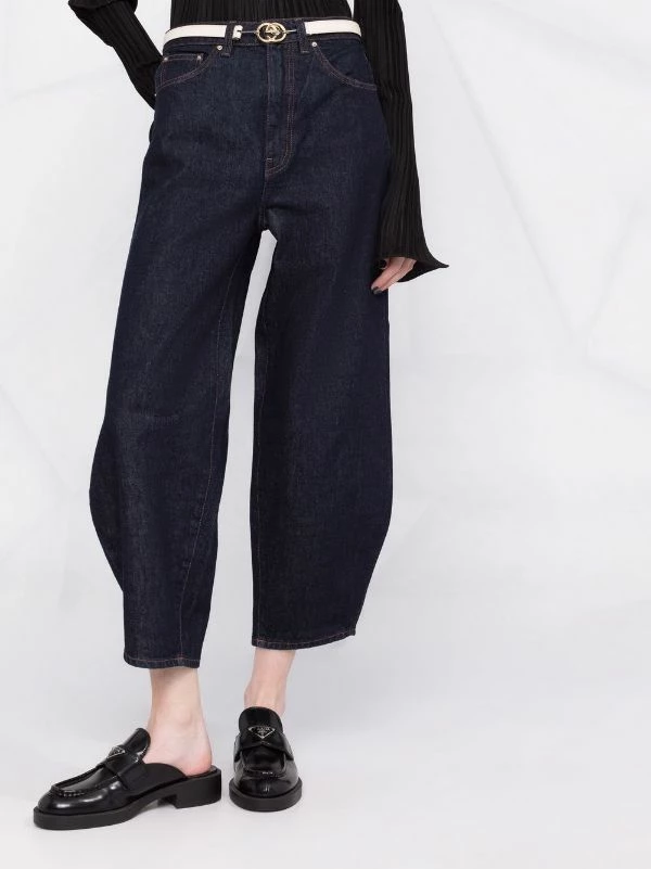 Best Sale 🧨 ( New Season ) Tapered Cropped 👖 Jeans By Totême ⌛ 3 Best Sale 🧨 ( New Season ) Tapered Cropped 👖 Jeans By Totême ⌛ - Image 3