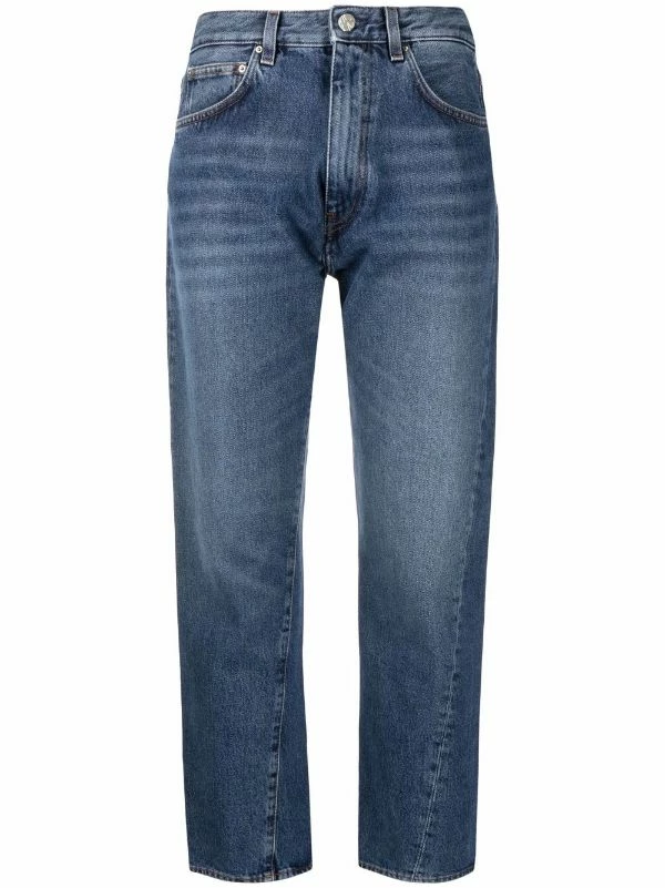 Best Pirce 🔥 Straight-legged Cropped 👖 Jeans By Totême 🛒 1 Best Pirce 🔥 Straight-legged Cropped 👖 Jeans By Totême 🛒