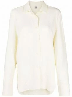 Brand new 🔥 ( New Season ) Wide-sleeve Textured 👚 Shirt By Totême 🎉