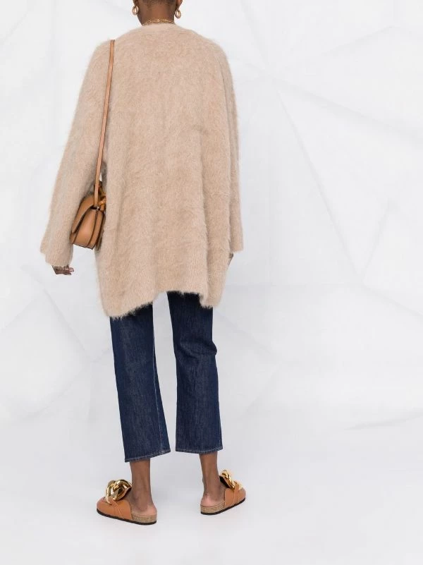 Best Sale ⭐ ( New Season ) Brushed-effect V-neck Cardigan By Totême ✨ 4 Best Sale ⭐ ( New Season ) Brushed-effect V-neck Cardigan By Totême ✨ - Image 4