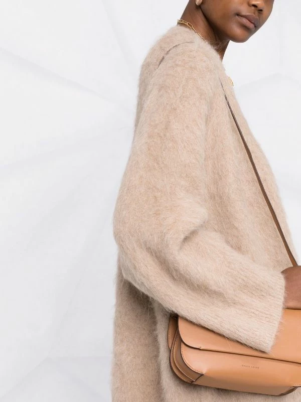 Best Sale ⭐ ( New Season ) Brushed-effect V-neck Cardigan By Totême ✨ 3 Best Sale ⭐ ( New Season ) Brushed-effect V-neck Cardigan By Totême ✨ - Image 3