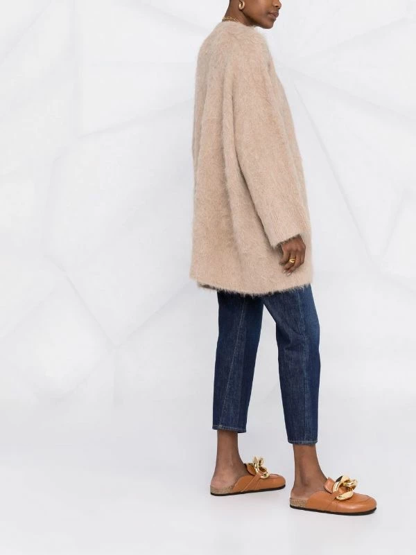 Best Sale ⭐ ( New Season ) Brushed-effect V-neck Cardigan By Totême ✨ 6 Best Sale ⭐ ( New Season ) Brushed-effect V-neck Cardigan By Totême ✨ - Image 6