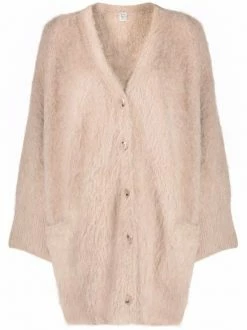 Best Sale ⭐ ( New Season ) Brushed-effect V-neck Cardigan By Totême ✨