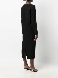 Cheap ⭐ ( New Season ) Pleat-detail Long-sleeve 👗 Dress By Totême 🔥 -Totême sale2022 17775373 37964048 600