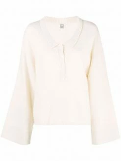 Outlet ❤️ ( New Season ) Chelsea-collar Cashmere Jumper By Totême 🥰