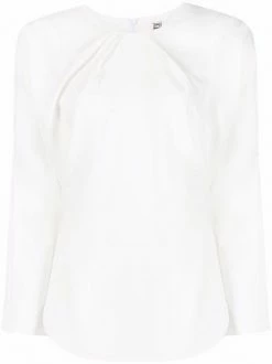 Cheapest 🌟 ( New Season ) Gathered-neck Collarless Blouse By Totême 🧨