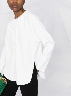 Cheapest 🌟 ( New Season ) Gathered-neck Collarless Blouse By Totême 🧨 -Totême sale2022 17801348 37442686 600