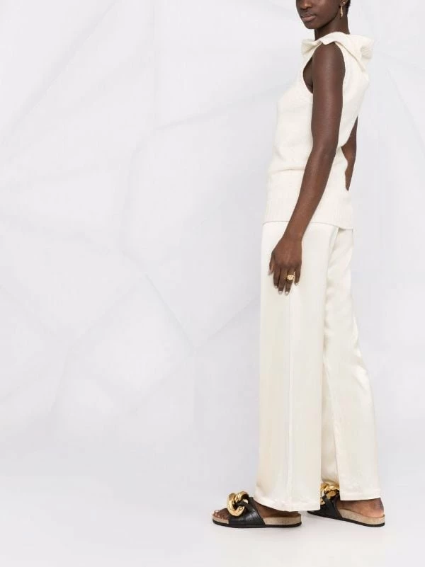 Wholesale 😀 ( New Season ) Wide-leg Satin Trousers By Totême ⌛ 4 Wholesale 😀 ( New Season ) Wide-leg Satin Trousers By Totême ⌛ - Image 4