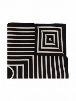 Best Pirce 🥰 ( New Season ) Striped Silk Foulard By Totême 🧨