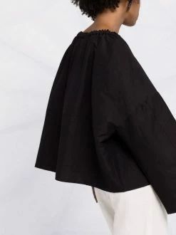 Best reviews of 🎉 ( New Season ) Ruched Boat Neck Blouse By Totême 🧨 -Totême sale2022 18031543 38259783 600