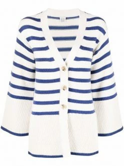 Promo 🌟 ( New Season ) Striped Knitted Cardigan By Totême 🎉