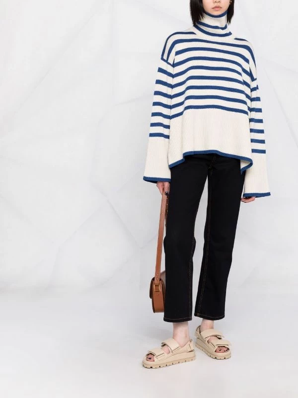 Promo 🌟 ( New Season ) Striped Funnel Neck Jumper By Totême 😉 2 Promo 🌟 ( New Season ) Striped Funnel Neck Jumper By Totême 😉 - Image 2