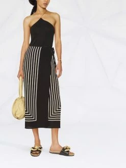 Top 10 ⌛ ( New Season ) Striped Silk Wrap 👗 Skirt By Totême 🎉 -Totême sale2022 18039360 38362739 600