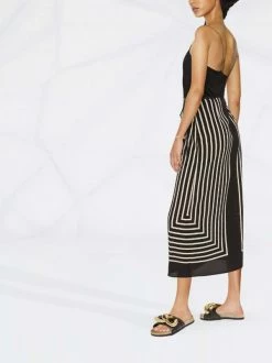 Top 10 ⌛ ( New Season ) Striped Silk Wrap 👗 Skirt By Totême 🎉 -Totême sale2022 18039360 38362754 600