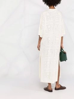 Cheapest 😍 ( New Season ) Monogram-pattern Pointelle-knit 👗 Dress By Totême 🎁 -Totême sale2022 18039380 38197099 600