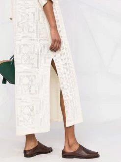 Cheapest 😍 ( New Season ) Monogram-pattern Pointelle-knit 👗 Dress By Totême 🎁 -Totême sale2022 18039380 38197102 600
