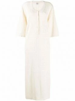 Cheapest 😍 ( New Season ) Monogram-pattern Pointelle-knit 👗 Dress By Totême 🎁