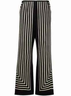 Brand new 🔔 ( New Season ) Striped Wide-leg Silk Trousers By Totême 🌟