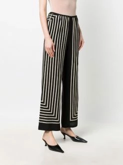 Brand new 🔔 ( New Season ) Striped Wide-leg Silk Trousers By Totême 🌟 -Totême sale2022 18040166 38207749 600