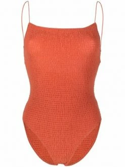 Discount ⌛ ( New Season ) Smocked Square-neck 🩱 Swimsuit By Totême 🎉