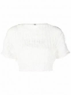 Brand new ✨ ( New Season ) Crinkled Boat Neck Crop Top By Totême ⌛