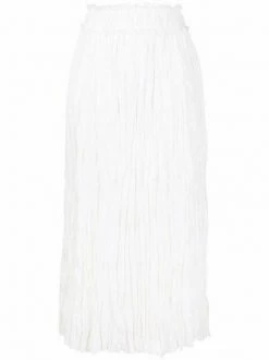 Best Pirce 🌟 ( New Season ) Crinkled High-waisted Midi 👗 Skirt By Totême 🧨