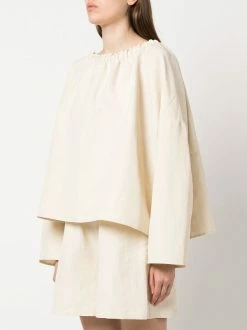 Flash Sale 🎉 ( New Season ) Gathered-neck Linen Blouse By Totême ⌛ -Totême sale2022 18071360 38391073 600