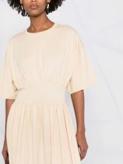 Hot Sale 😀 ( New Season ) Smocked Waist Midi 👗 Dress By Totême 🤩 -Totême sale2022 18186403 38695590 600