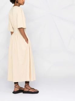 Hot Sale 😀 ( New Season ) Smocked Waist Midi 👗 Dress By Totême 🤩 -Totême sale2022 18186403 38696109 600